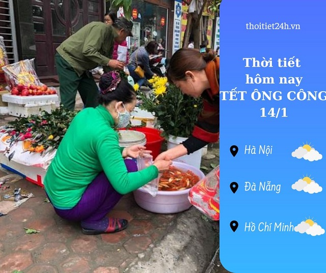 Dự báo thời tiết hôm nay 14/1: Nắng ráo đón Tết ông Táo 