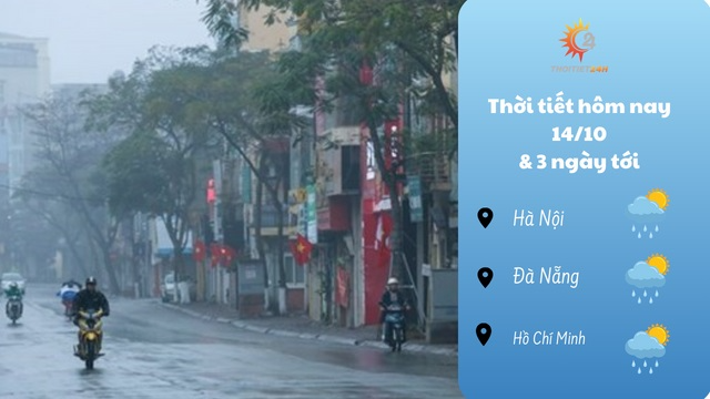 Dự báo thời tiết 14/10 và 3 ngày tới: Nhiệt độ hạ thấp 22 độ C, Hà Nội trời lạnh