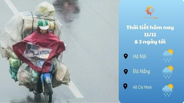 Dự báo thời tiết 11/11 & 3 ngày tới: Không khí lạnh tràn về, rét lạnh