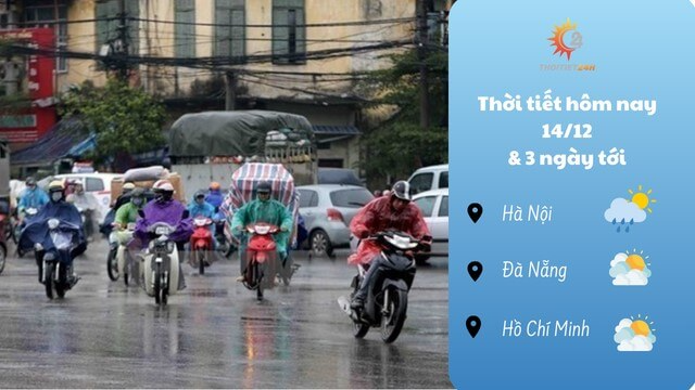 Dự báo thời tiết 13/12 & 3 ngày tới: Miền Bắc còn mưa nhỏ, sắp đón không khí lạnh