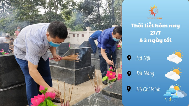 Dự báo thời tiết hôm nay 27/7/2024: không mưa, có nắng