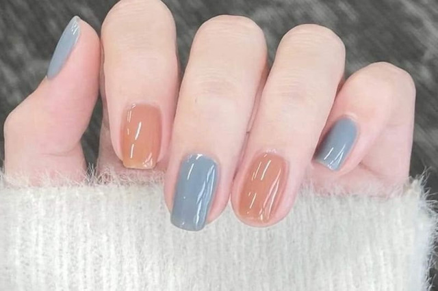 Nail phối nhiều màu 