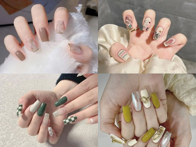 Mẫu nail móng vuông đi biển đẹp hè này 