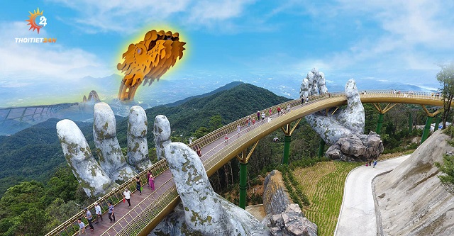 Cầu Vàng là một địa điểm du lịch nổi tiếng tại Đà Nẵng 