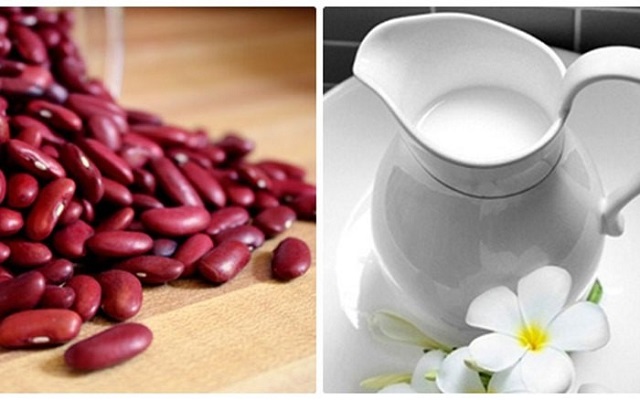 Sữa tươi không đường và bột đậu đỏ giúp cung cấp độ ẩm và phục hồi da