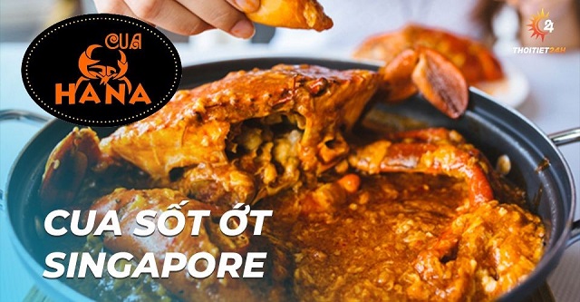 Món cua sốt ớt Singapore tại Hana
