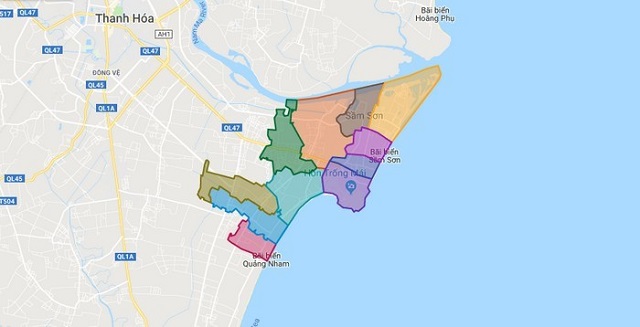 Vị trí địa lý thành phố Sầm Sơn 