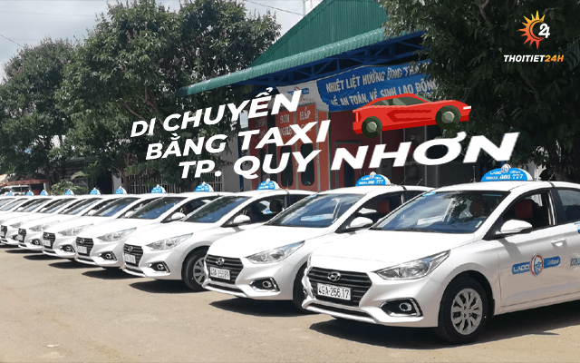 Di chuyển trong thành phố Quy Nhơn bằng taxi 