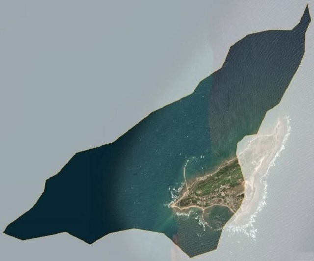 Khu vực Bạch Long Vĩ nhìn từ vệ tinh
