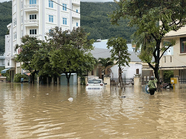 Mưa ngập sâu ở Bình Định 