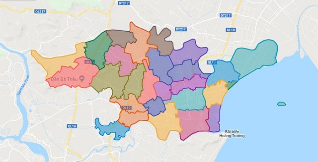 Bản đồ huyện Hậu Lộc Thanh Hóa