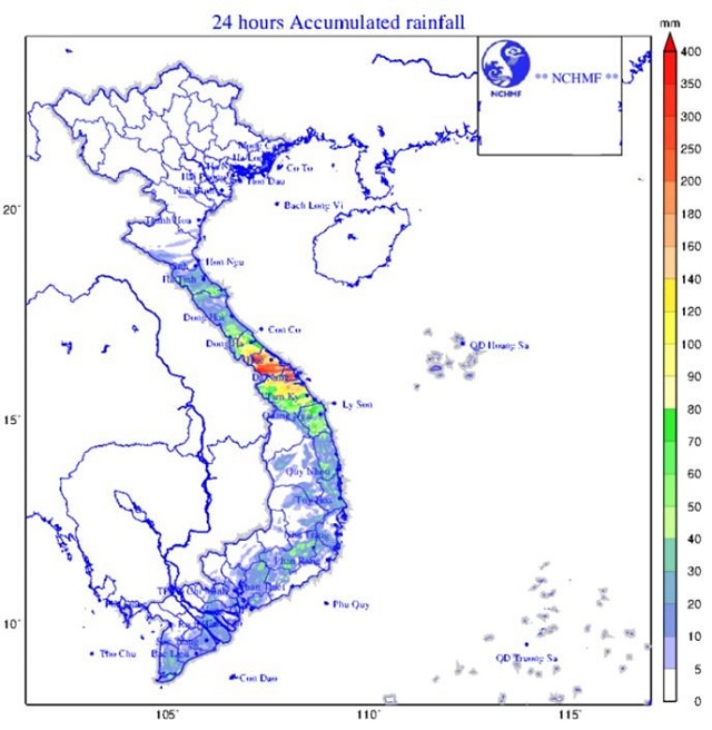 Cảnh báo mưa lớn vùng biển Thanh Hóa - Quảng Trị 