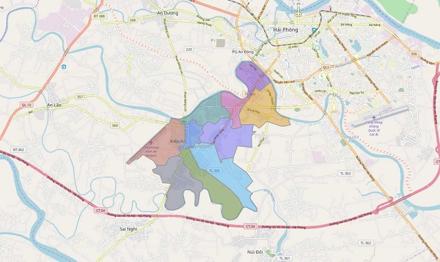 Bản đồ quận Kiến An  