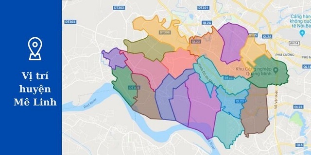 Vị trí địa lý huyện Mê Linh 