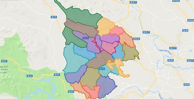 Bản đồ huyện Ngọc Lặc