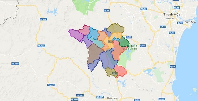 Bản đồ huyện Như Xuân Thanh Hóa