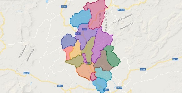 Bản đồ hành chính huyện Phú Lương