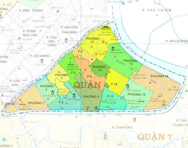 Địa phận quận 4 thành phố Hồ Chí Minh 