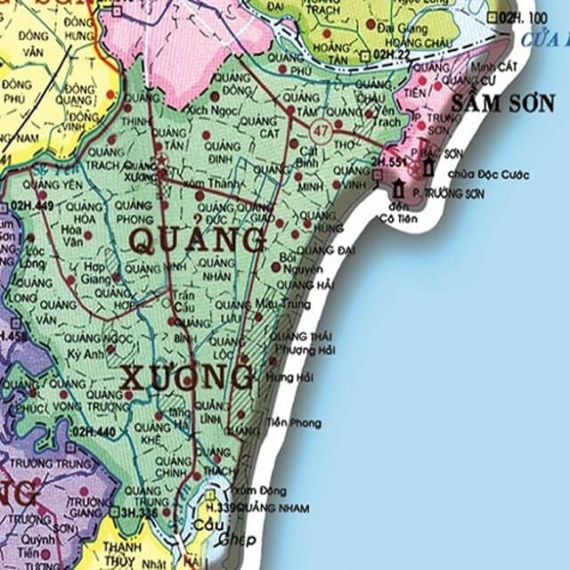 Bản đồ huyện Quảng Xương