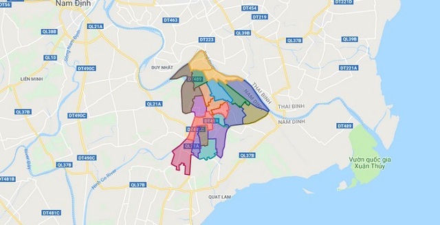 Bản đồ huyện Xuân Trường